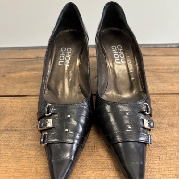 CHOU CHOU Black Heels with Buckle - Picture 3 of 7